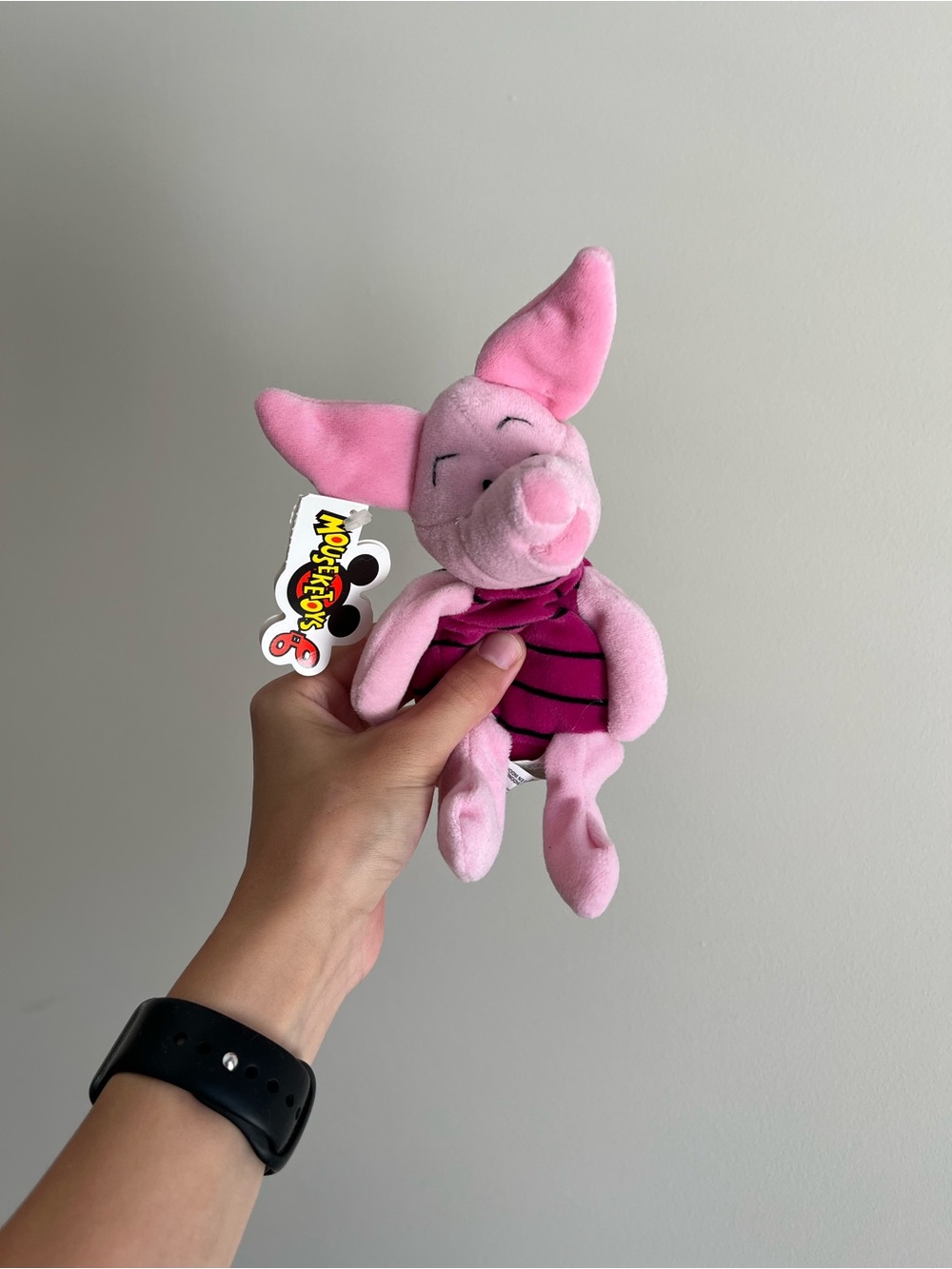 NWT VTG Piglet Beanie Plush Toy Winnie the Pooh Stuffed Animal